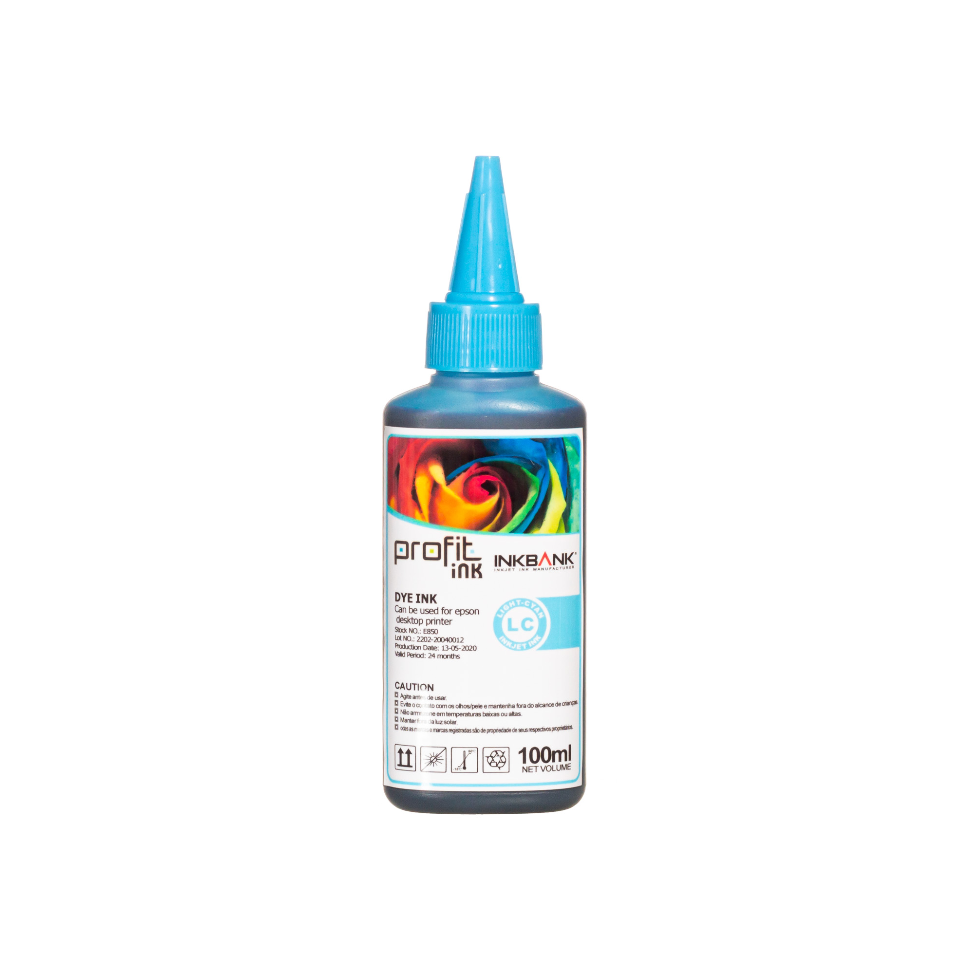 TINTA EPSON BULK INK REFIL L800 | L801 | L805 | L810 (100ML) AZUL LIGHT E850 CORANTE PROFIT INK IMP